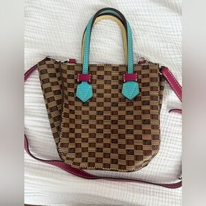 Beautiful Brown and Teal Handbag
